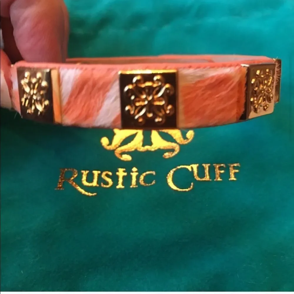 CORAL BRACELET Set of 2 Rustic Cuffs!